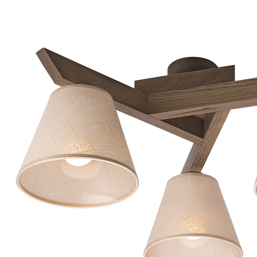 Brilagi - LED ytmonterad taklampa ANTHONY 3xE14/40W/230V ek/valnöt/beige