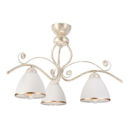 Brilagi - LED-ytmonterad taklampa ANTICO, 3x E27, max 60 W, 230 V, 3000 K, vit patina
