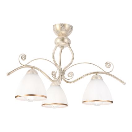 Brilagi - LED-ytmonterad taklampa ANTICO, 3x E27, max 60 W, 230 V, 3000 K, vit patina