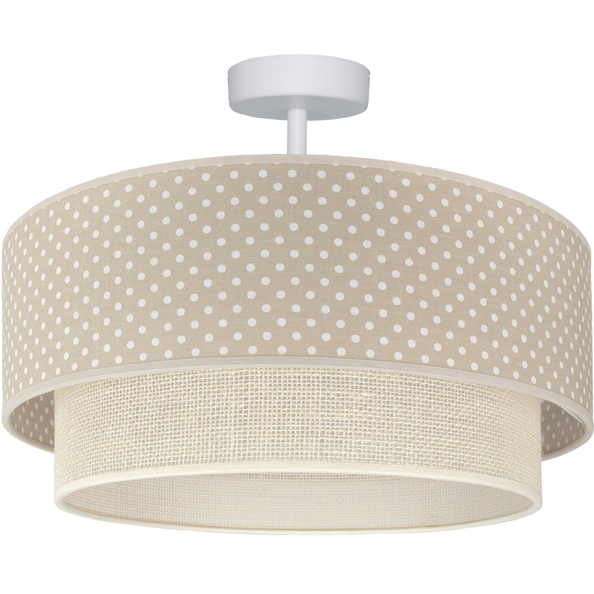 Brilagi-LED ytmonterad taklampa BOHO BOBO, 1 x E27 / 60 W / 230 V, Ø 40 cm, prickmönster, beige/kräm