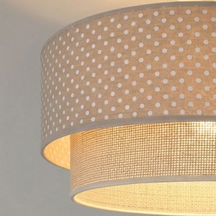 Brilagi-LED ytmonterad taklampa BOHO BOBO, 1 x E27 / 60 W / 230 V, Ø 40 cm, prickmönster, beige/kräm