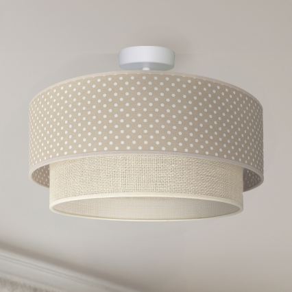Brilagi-LED ytmonterad taklampa BOHO BOBO, 1 x E27 / 60 W / 230 V, Ø 40 cm, prickmönster, beige/kräm