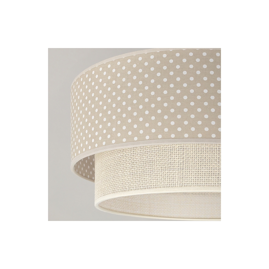 Brilagi-LED ytmonterad taklampa BOHO BOBO, 1 x E27 / 60 W / 230 V, Ø 40 cm, prickmönster, beige/kräm