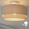Brilagi - LED ytmonterad taklampa BOHO BOBO 1xE27/10W/230V Ø 40 cm med prickar, beige/krämvit