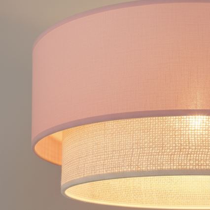 Brilagi - LED ytmonterad taklampa BOHO BOBO 1xE27/60W/230V Ø 40 cm rosa/krämfärgad