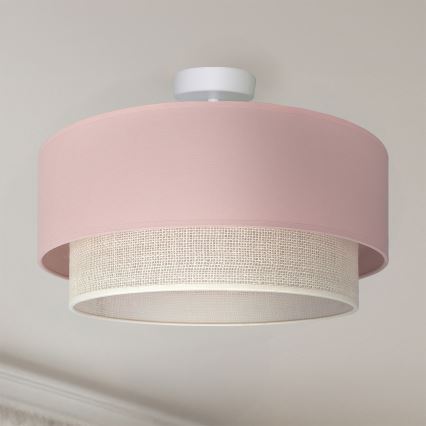 Brilagi - LED ytmonterad taklampa BOHO BOBO 1xE27/60W/230V Ø 40 cm rosa/krämfärgad