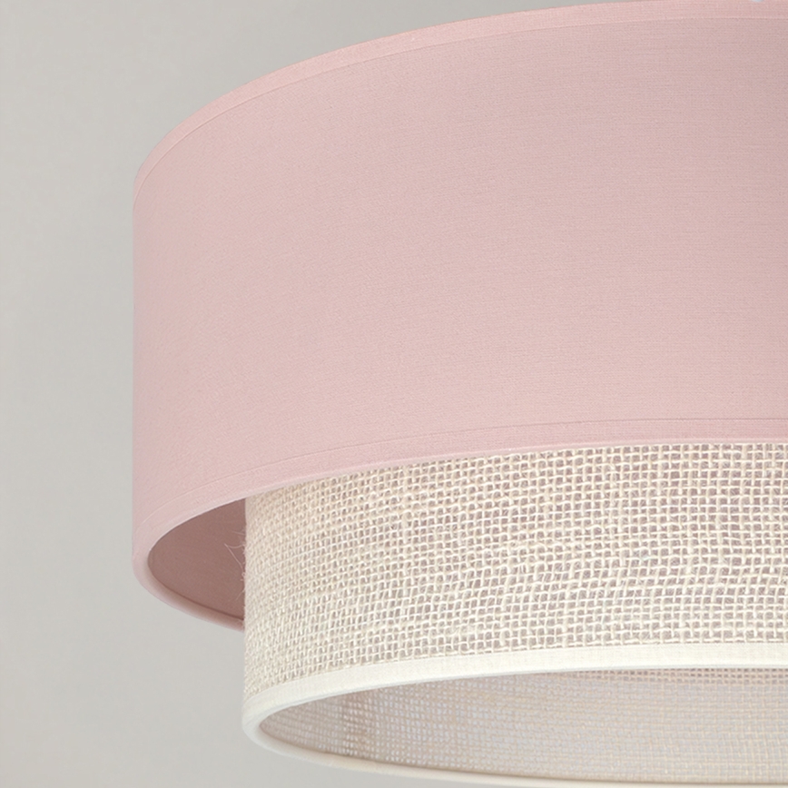 Brilagi - LED ytmonterad taklampa BOHO BOBO 1xE27/60W/230V Ø 40 cm rosa/krämfärgad