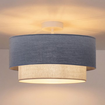 Brilagi - LED ytmonterad taklampa BOHO ECO 1xE27/10W/230V Ø 40 cm blå/krämfärgad
