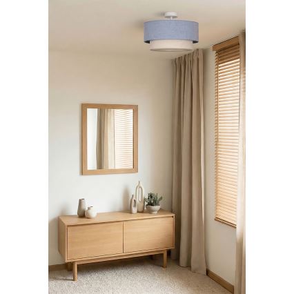 Brilagi - LED ytmonterad taklampa BOHO ECO 1xE27/10W/230V Ø 40 cm blå/krämfärgad