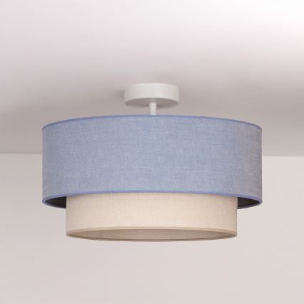 Brilagi - LED ytmonterad taklampa BOHO ECO 1xE27/10W/230V Ø 40 cm blå/krämfärgad