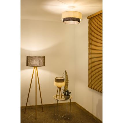 Brilagi - LED ytmonterad taklampa BOHO STYLE 1xE27/15W/230V Ø 40 cm krämvit/brun