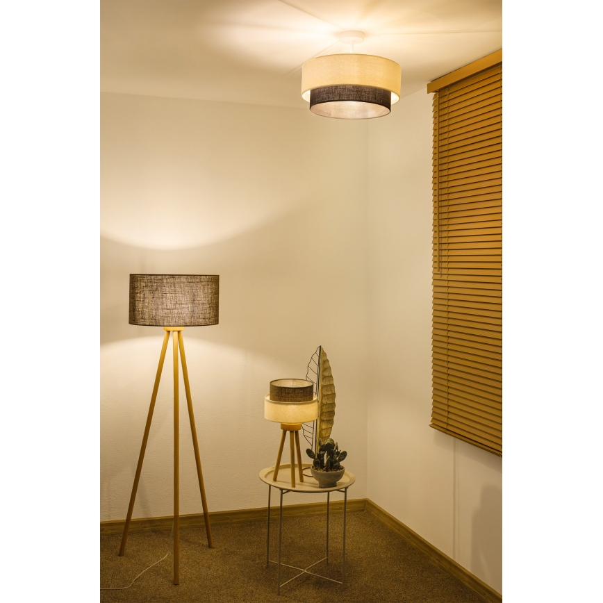 Brilagi - LED ytmonterad taklampa BOHO STYLE 1xE27/15W/230V Ø 40 cm krämvit/brun