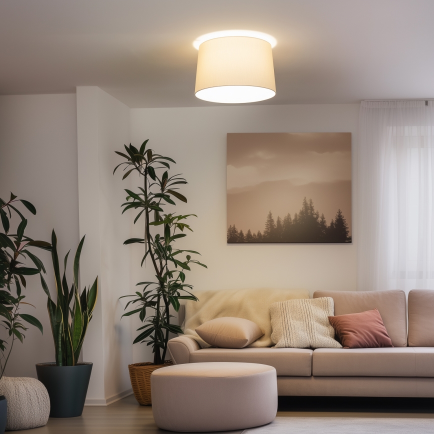 Brilagi - LED ytmonterad taklampa CERIA 1xE27/40W/230V, diam. 45 cm, beige