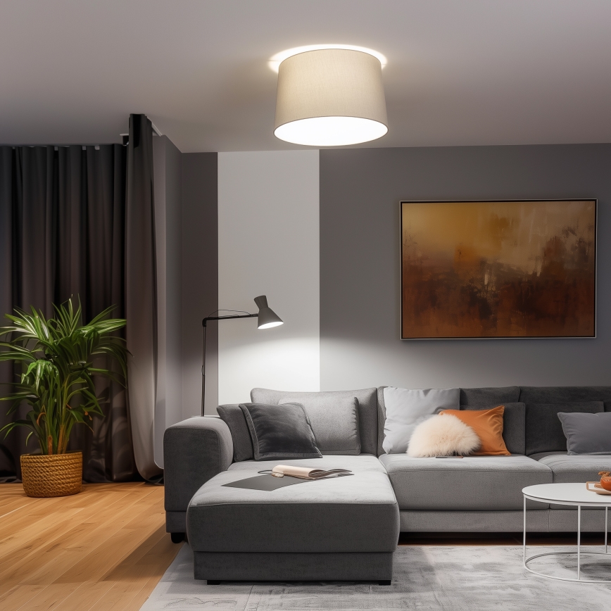 Brilagi - LED ytmonterad taklampa CERIA 1xE27/40W/230V Ø 45 cm grå