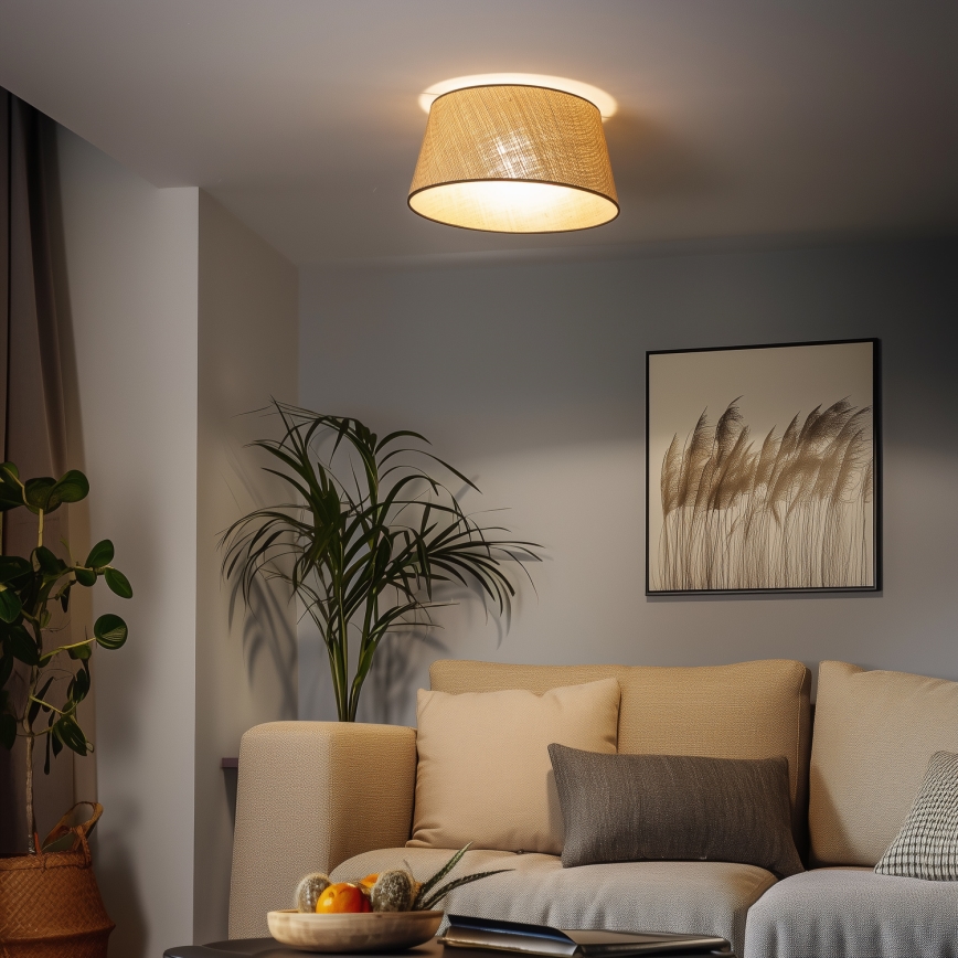 Brilagi - LED ytmonterad taklampa CERIA 1xE27/40W/230V Ø 50 cm beige