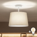Brilagi - LED ytmonterad taklampa CERIA 1xE27/60W/230V Ø 30 cm vit/grå