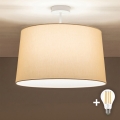 Brilagi - LED ytmonterad taklampa CERIA 1xE27/60W/230V Ø 45 cm vit/beige