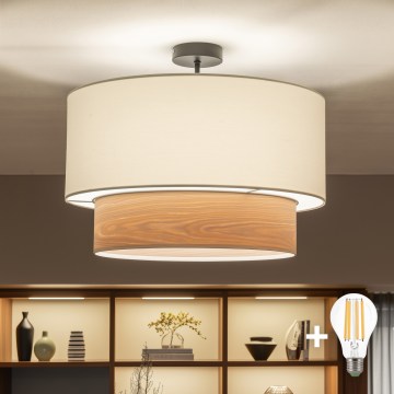 Brilagi - LED-ytmonterad taklampa CERIA 1xE27/60W/230V Ø 50 cm svart/vit/beige