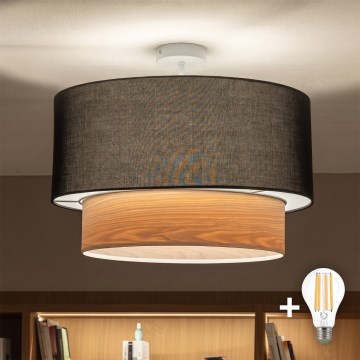 Brilagi - LED ytmonterad taklampa CERIA 1xE27/60W/230V Ø 50 cm vit/svart/beige