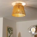 BRILAGI - LED ytmonterad taklampa CERIA BOHO 1xE27/40W/230V Ø 28 cm brun/ek