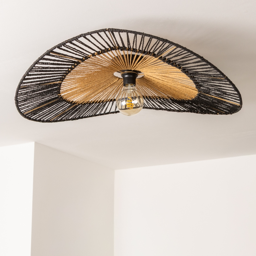 Brilagi - LED ytmonterad taklampa CERIA BOHO 1xE27/40W/230V Ø 50 cm svart/brun