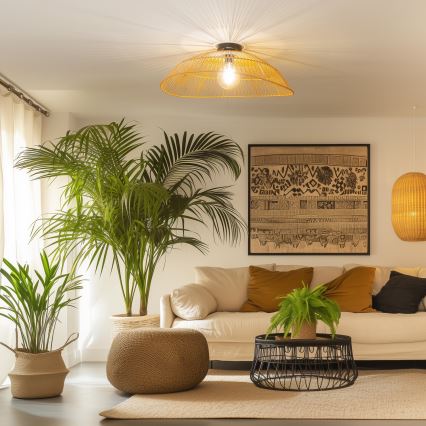 Brilagi - LED ytmonterad taklampa CERIA BOHO 1xE27/40W/230V Ø 70 cm brun