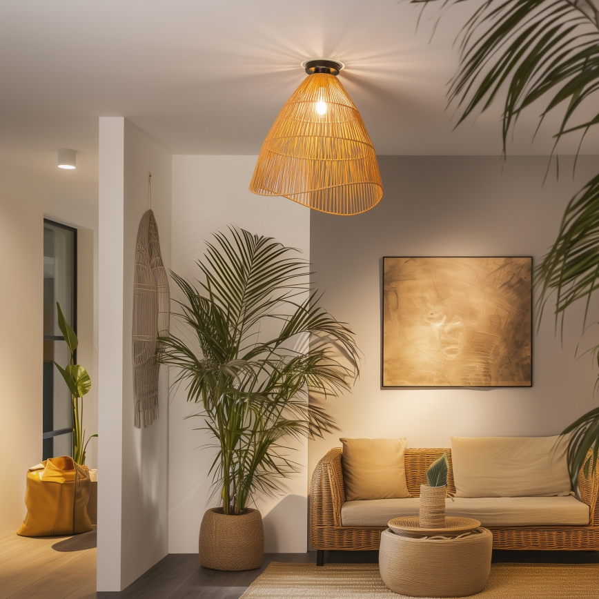 Brilagi - LED-ytmonterad taklampa CERIA BOHO 1xE27/40W/230V Ø 70 cm brun