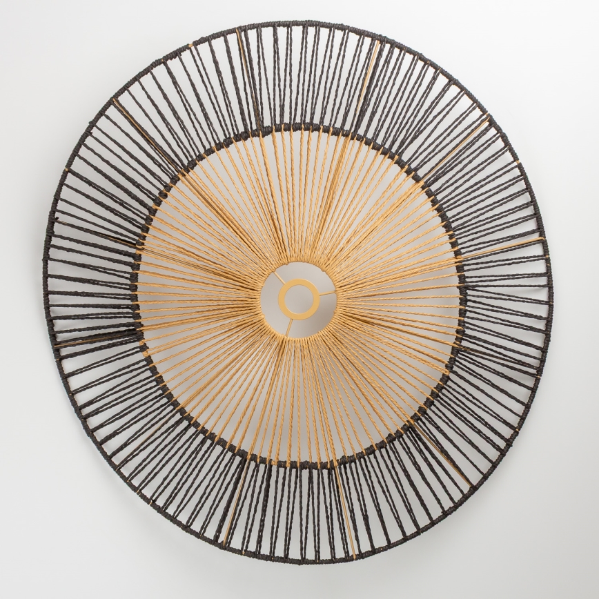 Brilagi - LED ytmonterad taklampa CERIA BOHO 1xE27/40W/230V Ø 80 cm svart/brun/ek