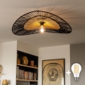 BRILAGI - LED ytmonterad taklampa CERIA BOHO 1xE27/40W/230V Ø 80 cm svart/brun