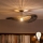 Brilagi - LED-ytmonterad taklampa CERIA BOHO 1xE27/60W/230V Ø 80 cm svart/brun/svart