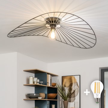 Brilagi - LED ytmonterad taklampa CERIA WIRE 1xE27/40W/230V 60x80 cm svart