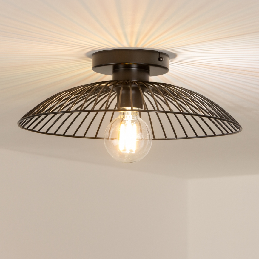 Brilagi - LED-ytmonterad taklampa CERIA WIRE 1xE27/40W/230V Ø 26 cm svart