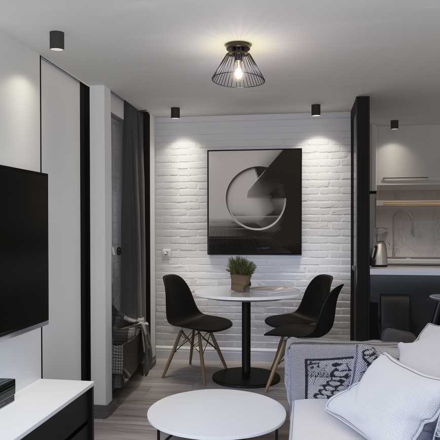 Brilagi - LED ytmonterad taklampa CERIA WIRE 1xE27/40W/230V Ø 30 cm svart