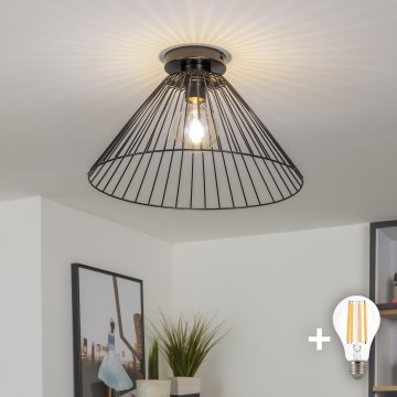 Brilagi - LED ytmonterad taklampa CERIA WIRE 1xE27/40W/230V Ø 45 cm svart