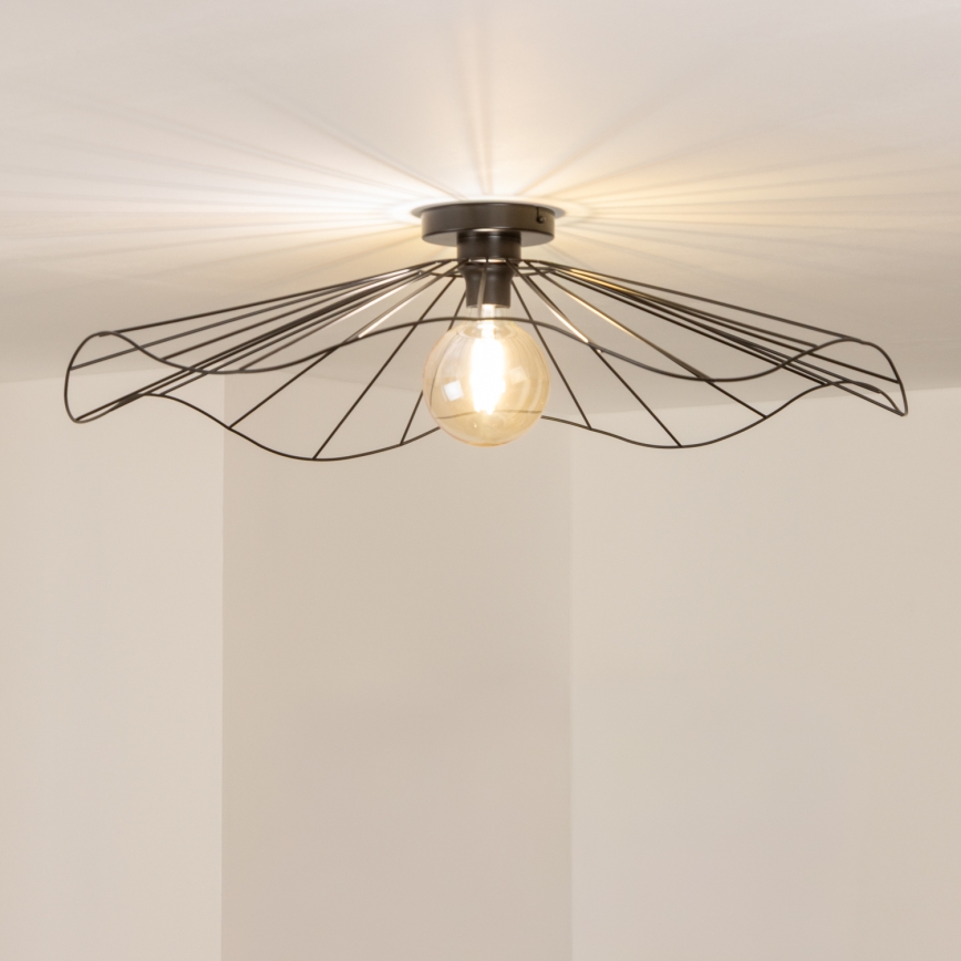 Brilagi - LED ytmonterad taklampa CERIA WIRE 1xE27/40W/230V Ø 80 cm svart