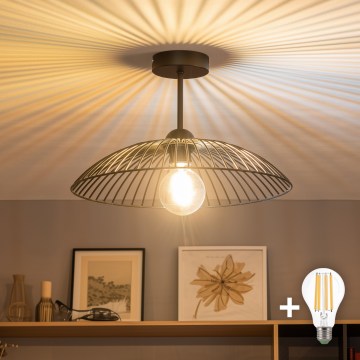Brilagi - LED ytmonterad taklampa CERIA WIRE 1xE27/60W/230V Ø 38 cm svart