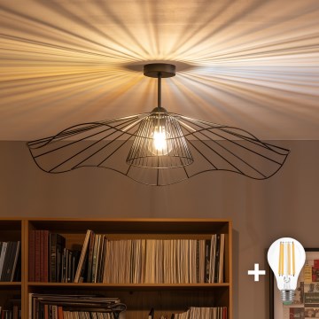 Brilagi - LED ytmonterad taklampa CERIA WIRE 1xE27/60W/230V Ø 80 cm svart