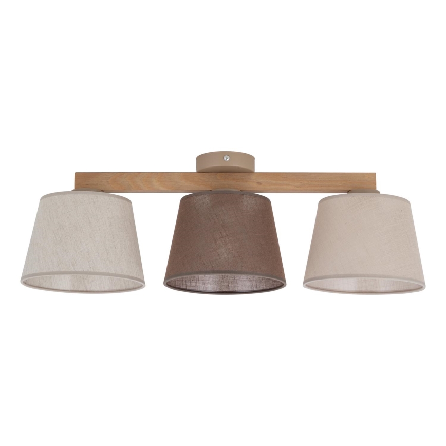 BRILAGI - LED ytmonterad taklampa LATTE 3xE27/15W/230V furu/mix