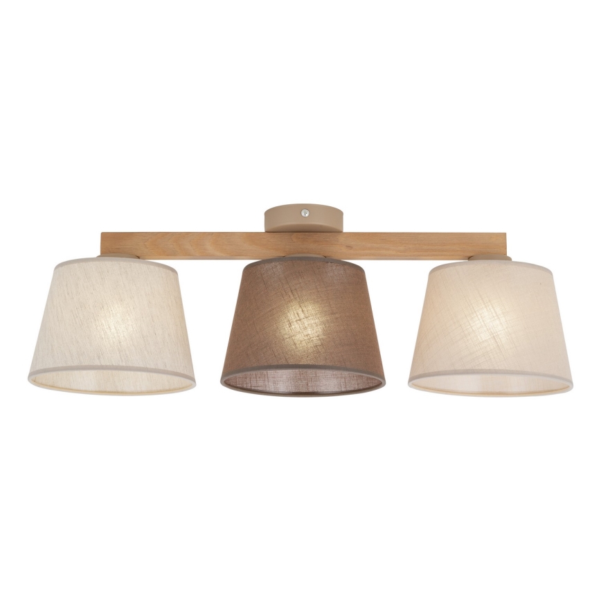 BRILAGI - LED ytmonterad taklampa LATTE 3xE27/15W/230V furu/mix