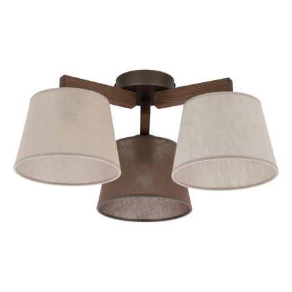 BRILAGI - LED ytmonterad taklampa LATTE 3xE27/15W/230V furu/mix