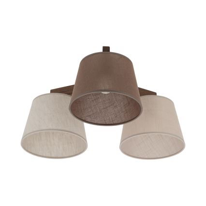 BRILAGI - LED ytmonterad taklampa LATTE 3xE27/15W/230V furu/mix