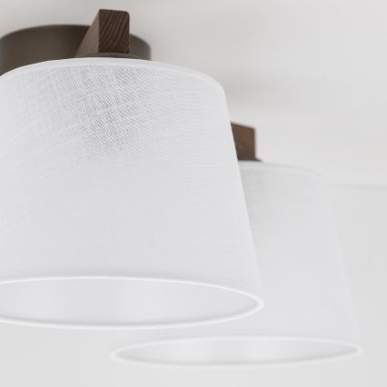 BRILAGI - LED ytmonterad taklampa LATTE 3xE27/15W/230V furu/vit