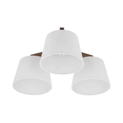 BRILAGI - LED ytmonterad taklampa LATTE 3xE27/15W/230V furu/vit