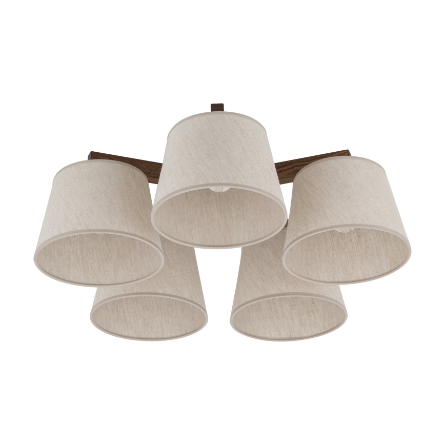 BRILAGI - LED Ytmonterad taklampa LATTE 5xE27/15W/230V furu/krämvit