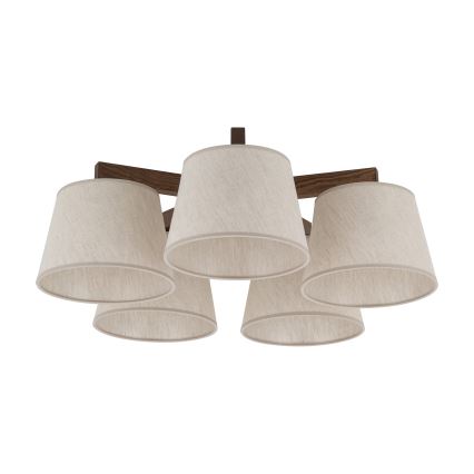 BRILAGI - LED Ytmonterad taklampa LATTE 5xE27/15W/230V furu/krämvit