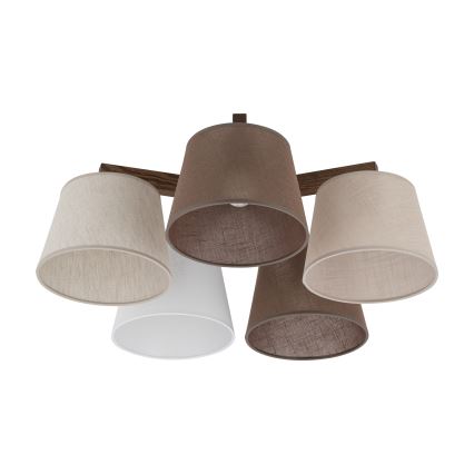 BRILAGI - LED ytmonterad taklampa LATTE 5xE27/15W/230V furu/mix
