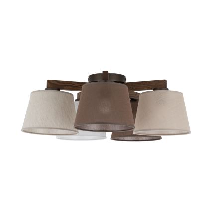 BRILAGI - LED ytmonterad taklampa LATTE 5xE27/15W/230V furu/mix