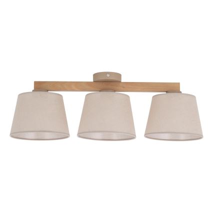 BRILAGI - LED ytmonterad taklampa LATTE SABIA 3xE27/15W/230V furu/beige