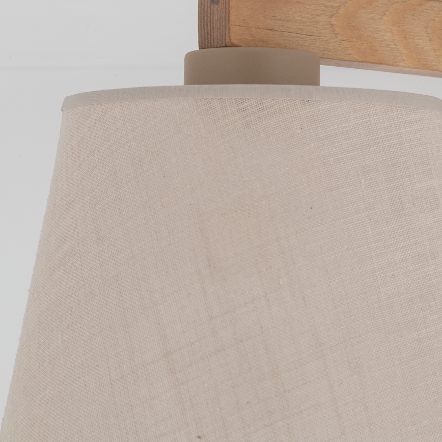 BRILAGI - LED ytmonterad taklampa LATTE SABIA 3xE27/15W/230V furu/beige