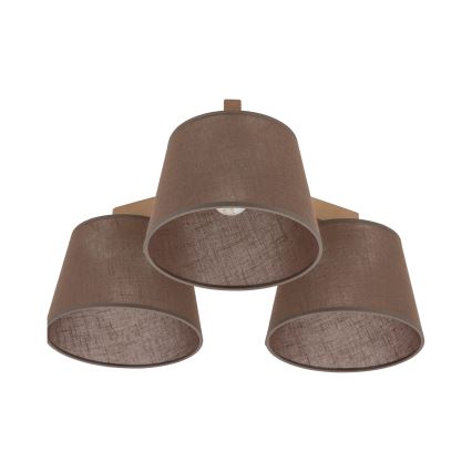 BRILAGI - LED ytmonterad taklampa LATTE SABIA 3xE27/15W/230V furu/brun